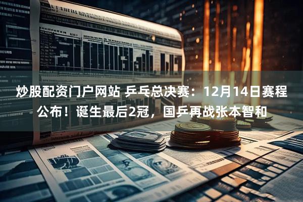 炒股配资门户网站 乒乓总决赛：12月14日赛程公布！诞生最后2冠，国乒再战张本智和